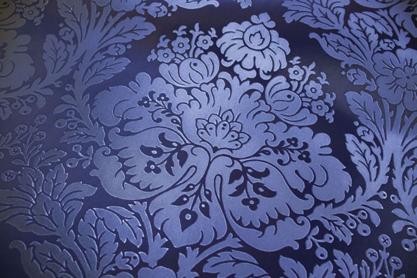 Non-woven wallpaper, blue, baroque pattern, 20004, New Tekko, Emiliana Parati