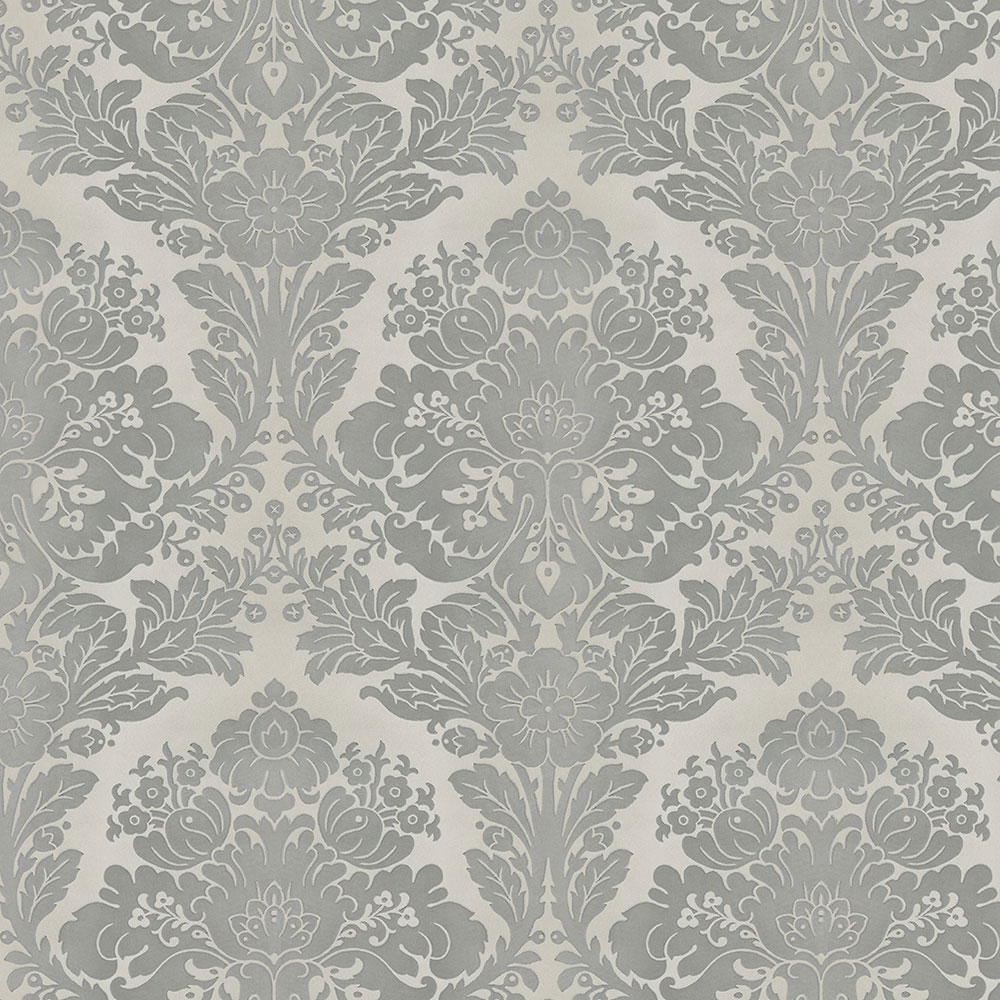 Non-woven wallpaper, grey-silver, baroque pattern, 20005, New Tekko, Emiliana Parati