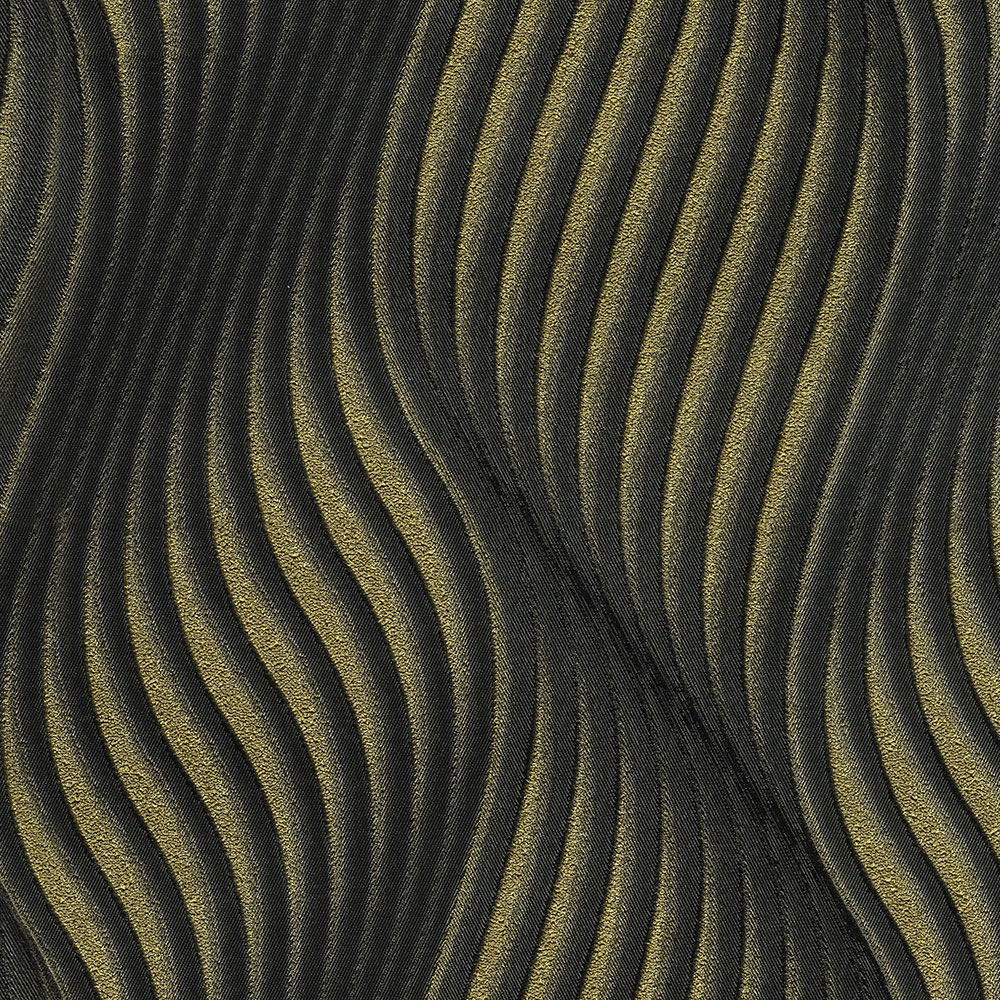 Graphic 3D non-woven wallpaper, black-gold, 20044, New Tekko, Emiliana Parati