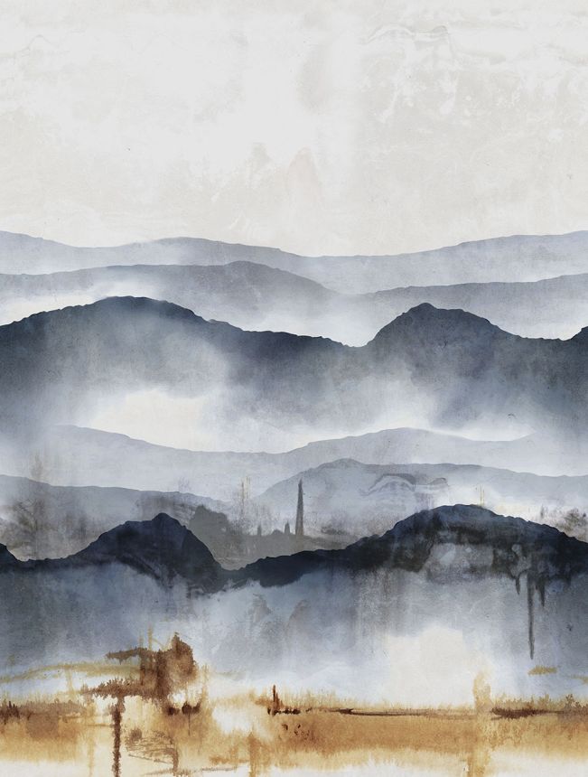 Non-woven wall mural, grey-blue, horizon, FW4001-1, Feature Walls, Decoprint