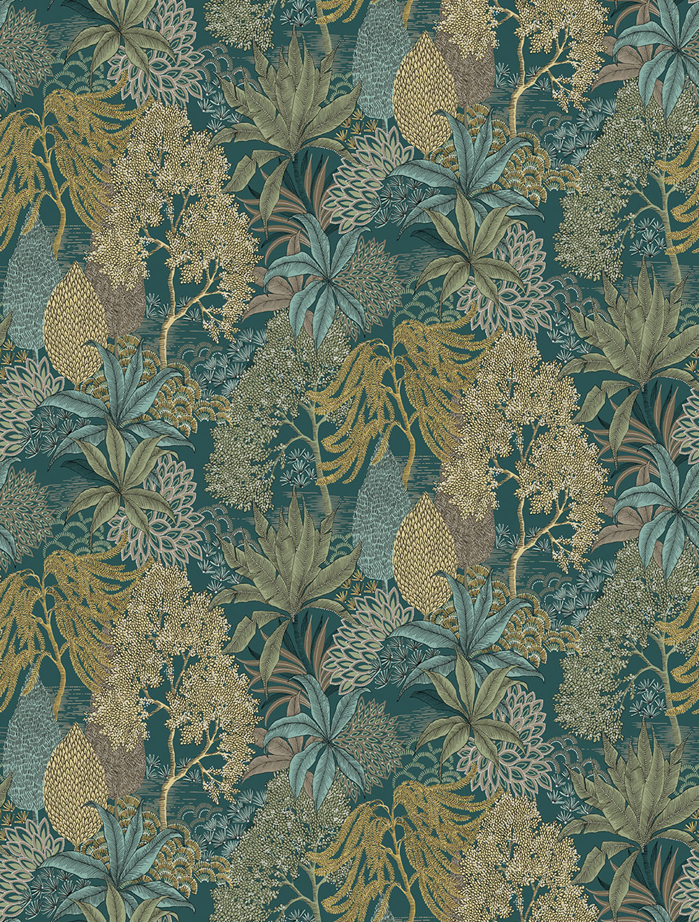 Non-woven wall mural, green, leaves, FW4003-1, Feature Walls, Decoprint