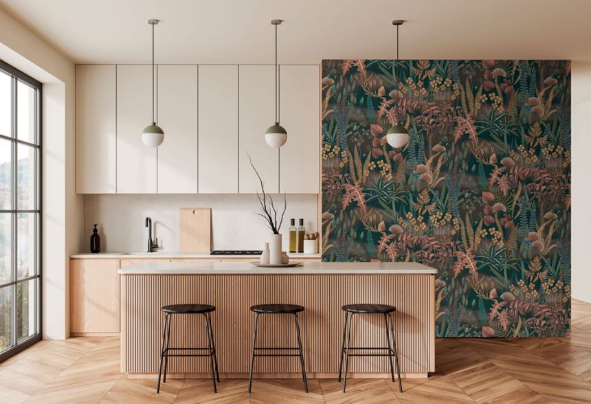 Non-woven wall mural, brown, leaves, FW4005-2, Feature Walls, Decoprint