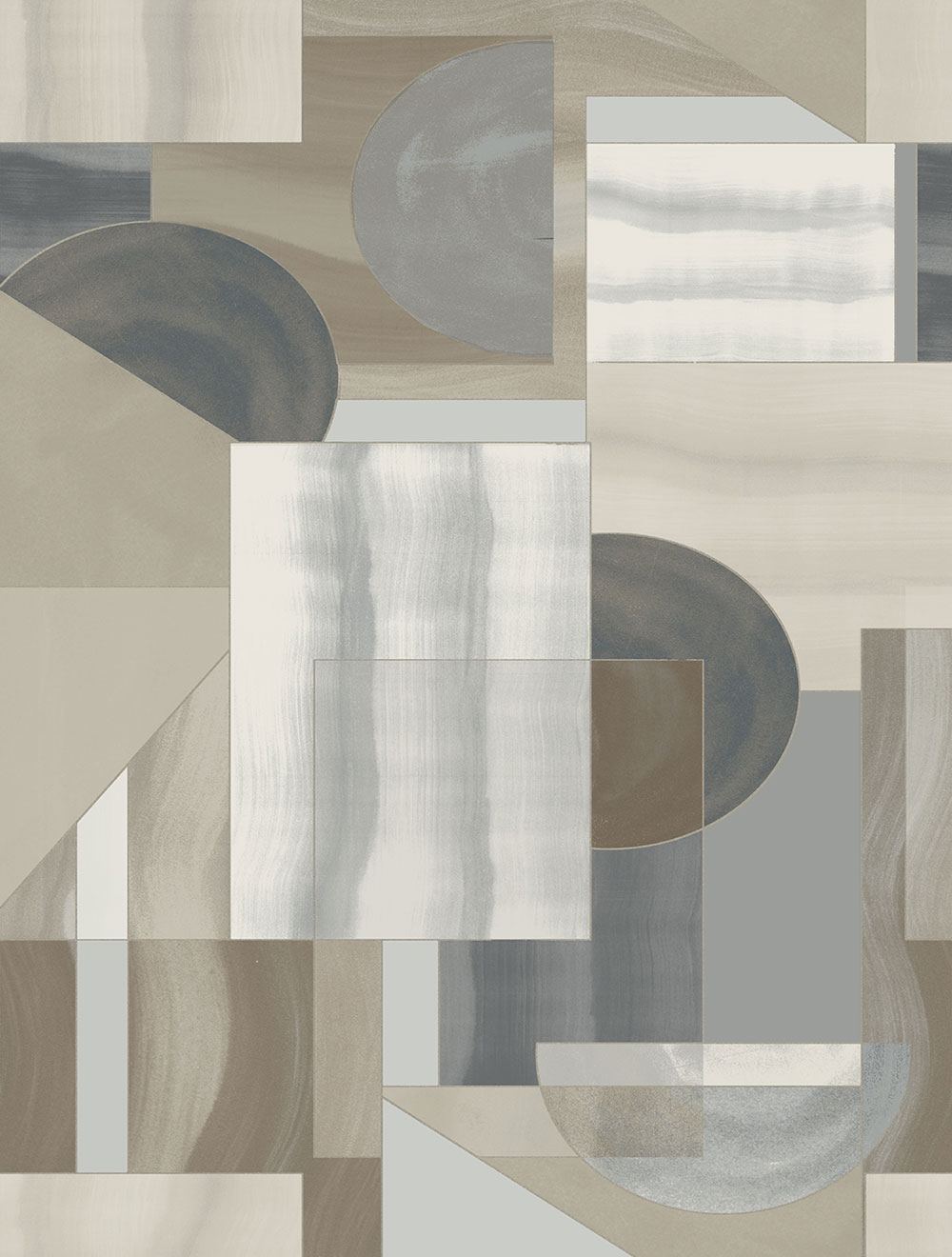 Geometric non-woven wall mural, grey-beige, FW4009-5, Feature Walls, Decoprint