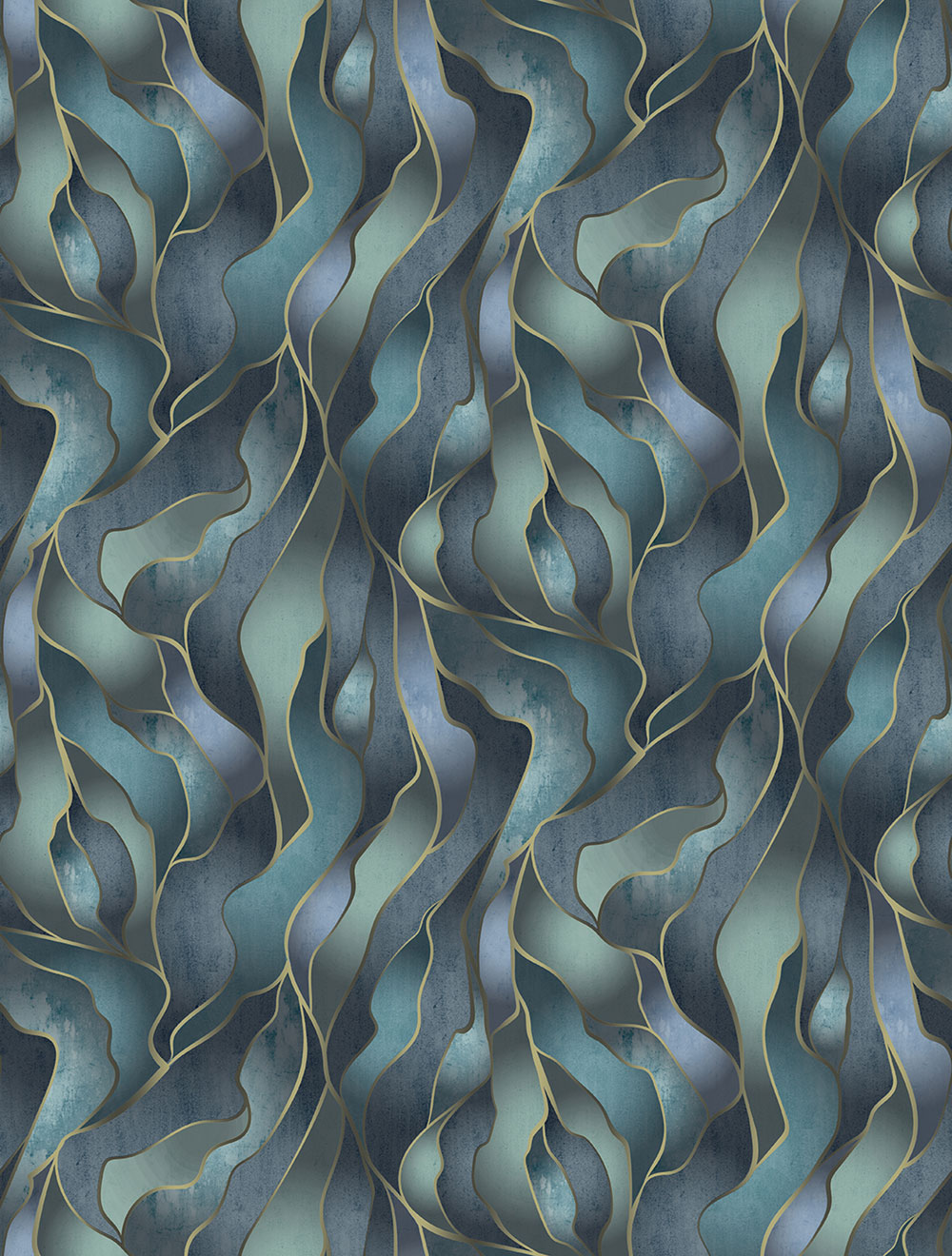 Graphic non-woven wall mural, blue, FW4010-2, Feature Walls, Decoprint