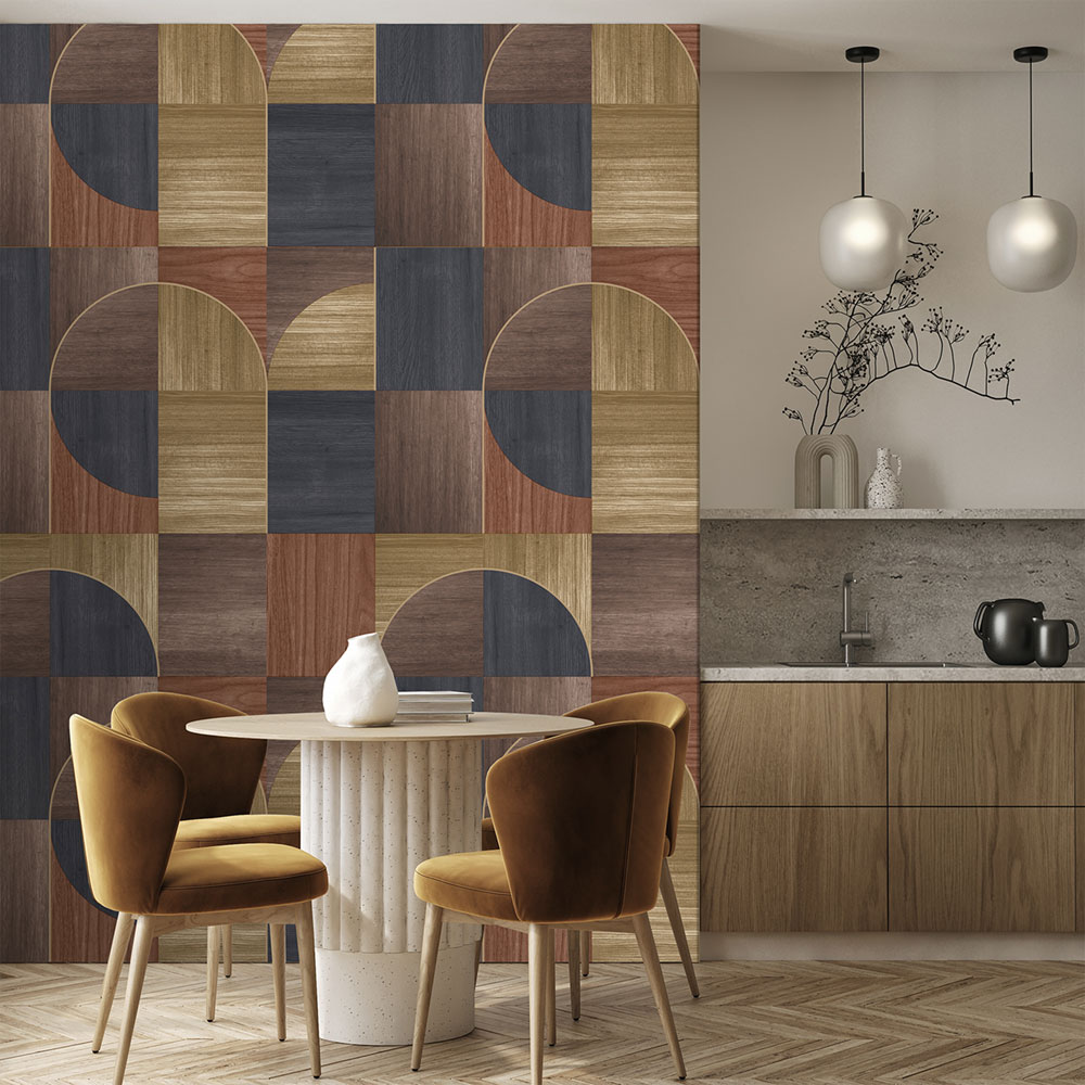 Graphic non-woven wall mural, brown, FW4012-5, Feature Walls, Decoprint