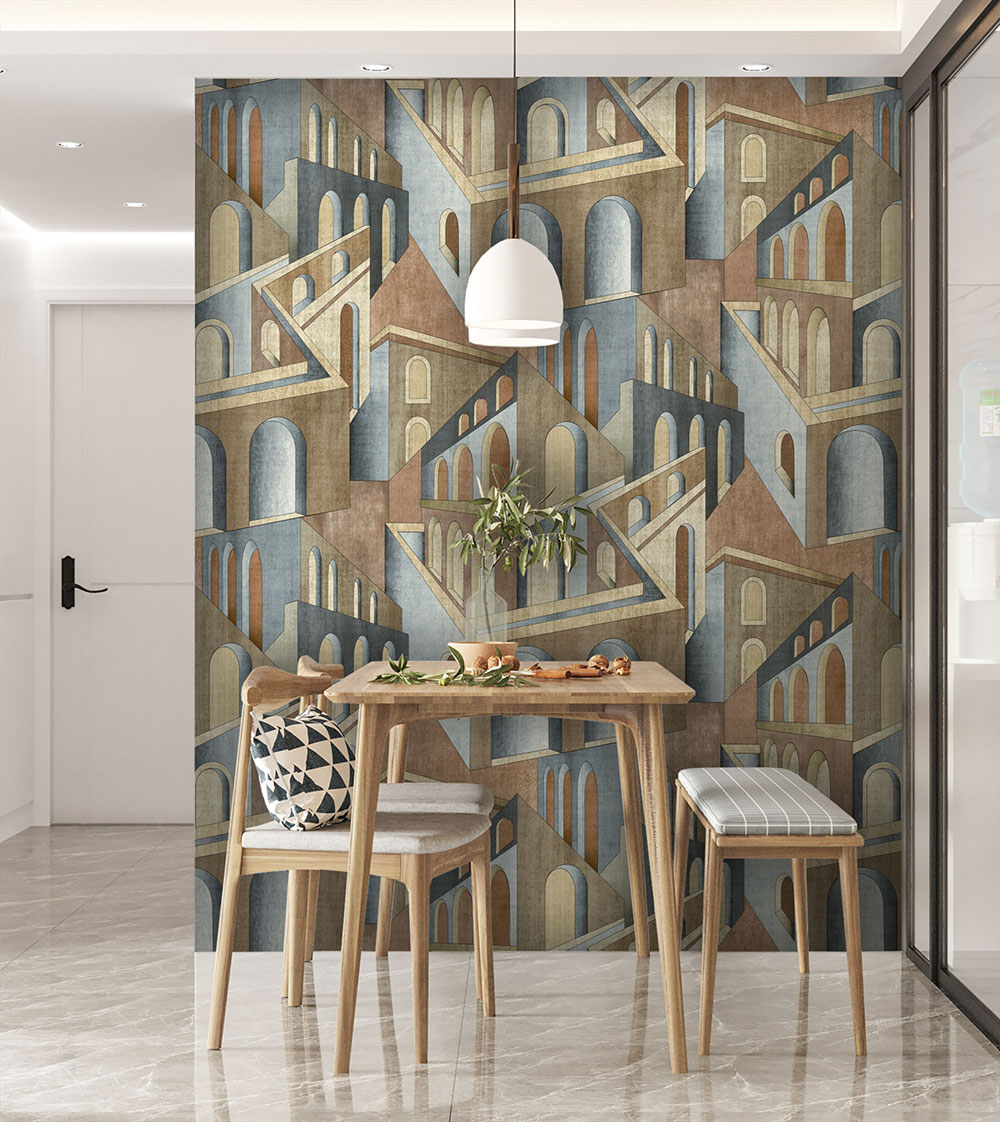 Graphic non-woven wall mural, brown-grey, FW4013-1, Feature Walls, Decoprint