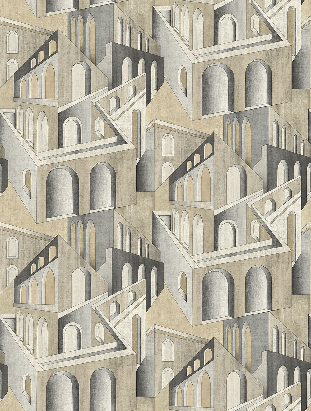 Graphic non-woven wall mural, grey-beige, FW4013-2, Feature Walls, Decoprint