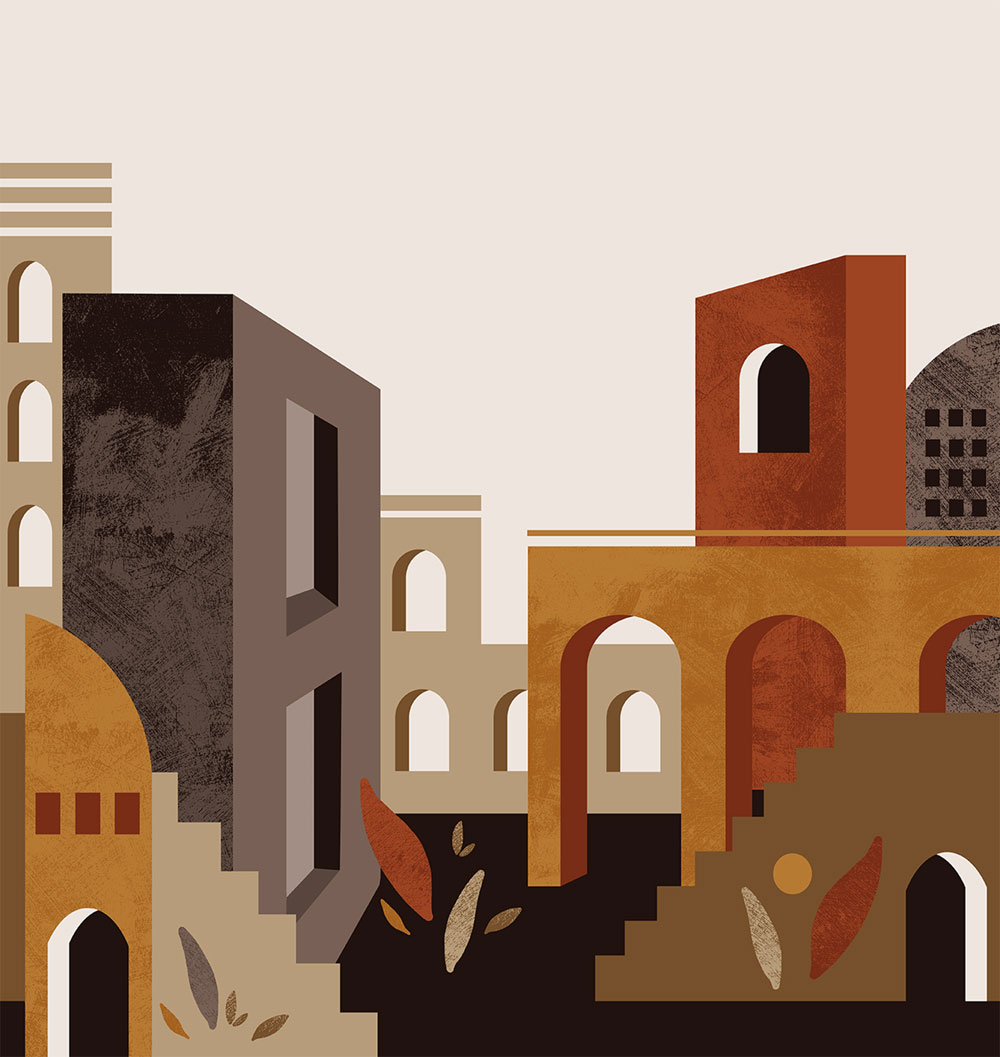 Graphic non-woven wall mural, brown, FW4014-2, Feature Walls, Decoprint