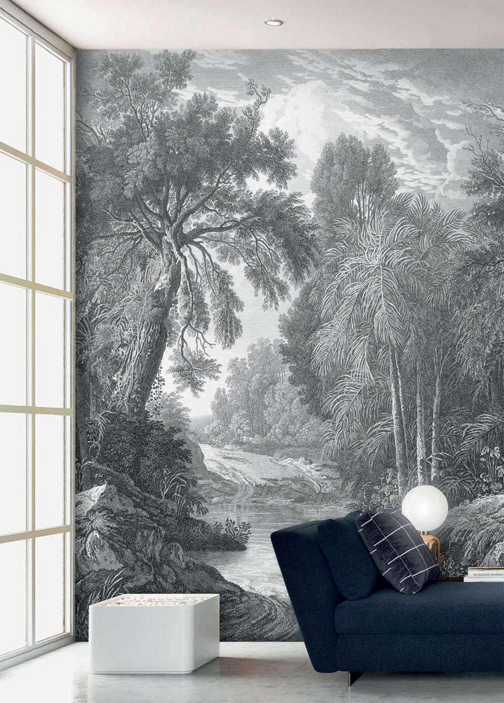 Non-woven wall mural, black, forest, trees, FW4019-1, Feature Walls, Decoprint