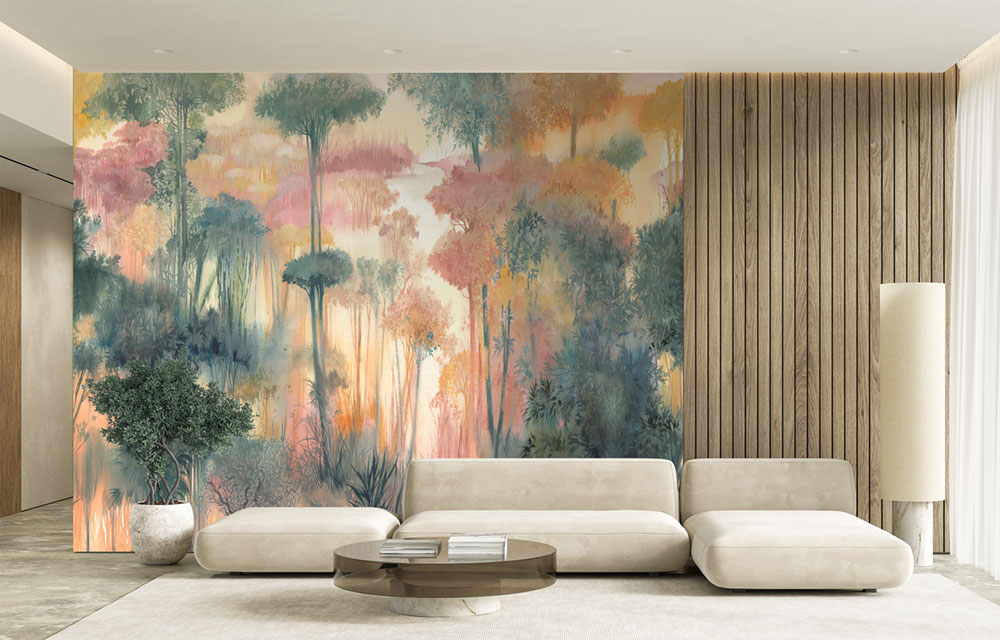 Non-woven wall mural, forest, trees, FW4024-1, Feature Walls, Decoprint