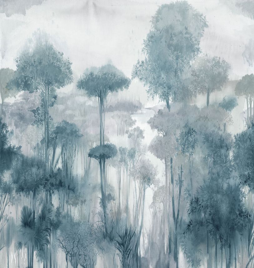 Non-woven wall mural, blue, forest, trees, FW4024-5, Feature Walls, Decoprint