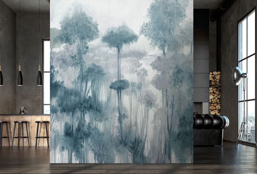 Non-woven wall mural, blue, forest, trees, FW4024-5, Feature Walls, Decoprint
