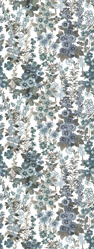 Non-woven wall mural, blue, flowers, FW4025-4, Feature Walls, Decoprint