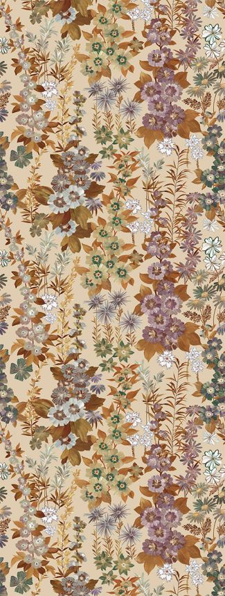 Non-woven wall mural, beige, flowers, FW4025-11, Feature Walls, Decoprint