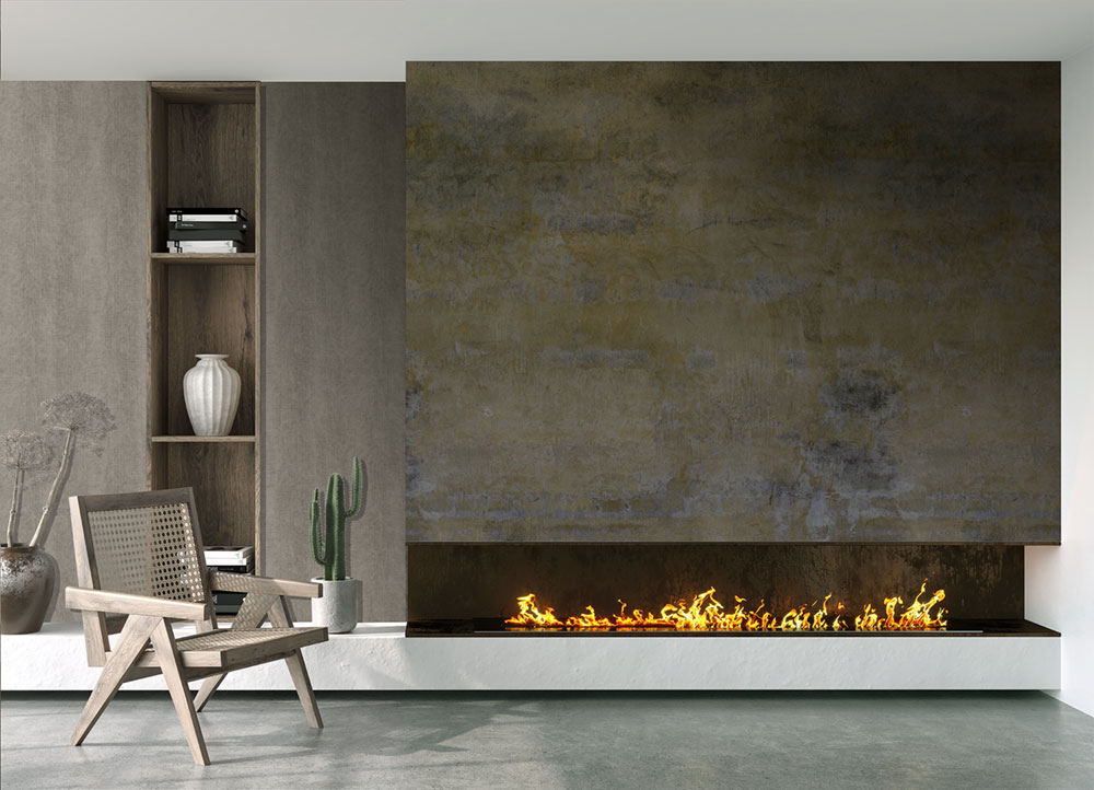 Non-woven wall mural, brown, concrete, FW4050-4, Feature Walls, Decoprint