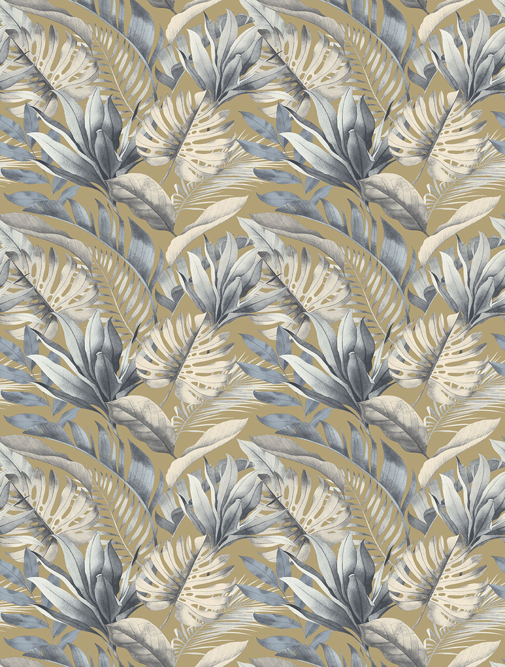 Non-woven wall mural, beige, leaves, FW4059-6, Feature Walls, Decoprint