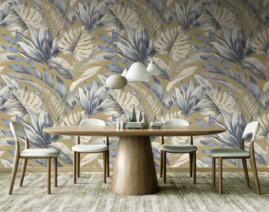 Non-woven wall mural, beige, leaves, FW4059-6, Feature Walls, Decoprint