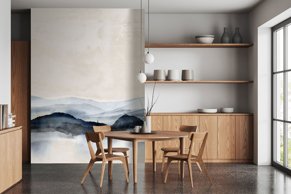 Non-woven wall mural, blue, horizon, FW4063-2, Feature Walls, Decoprint