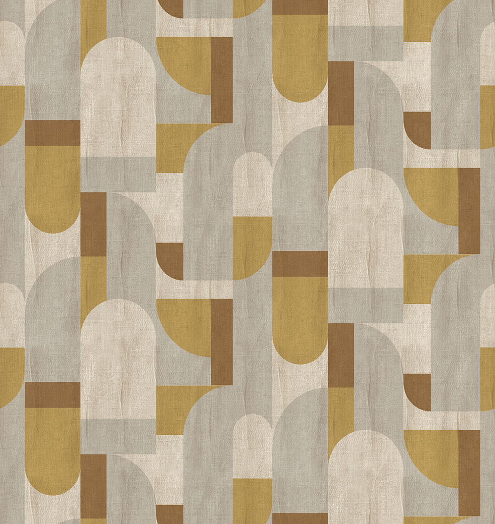 Geometric non-woven wall mural, beige, FW4064-3, Feature Walls, Decoprint