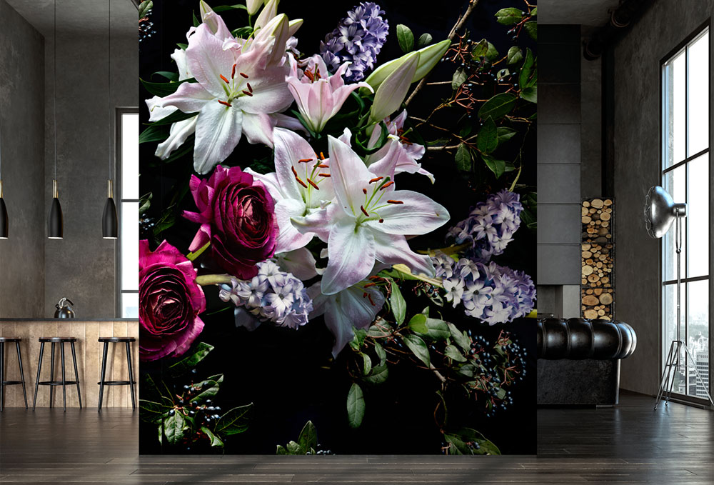 Non-woven wall mural, flowers, FW4065-1, Feature Walls, Decoprint