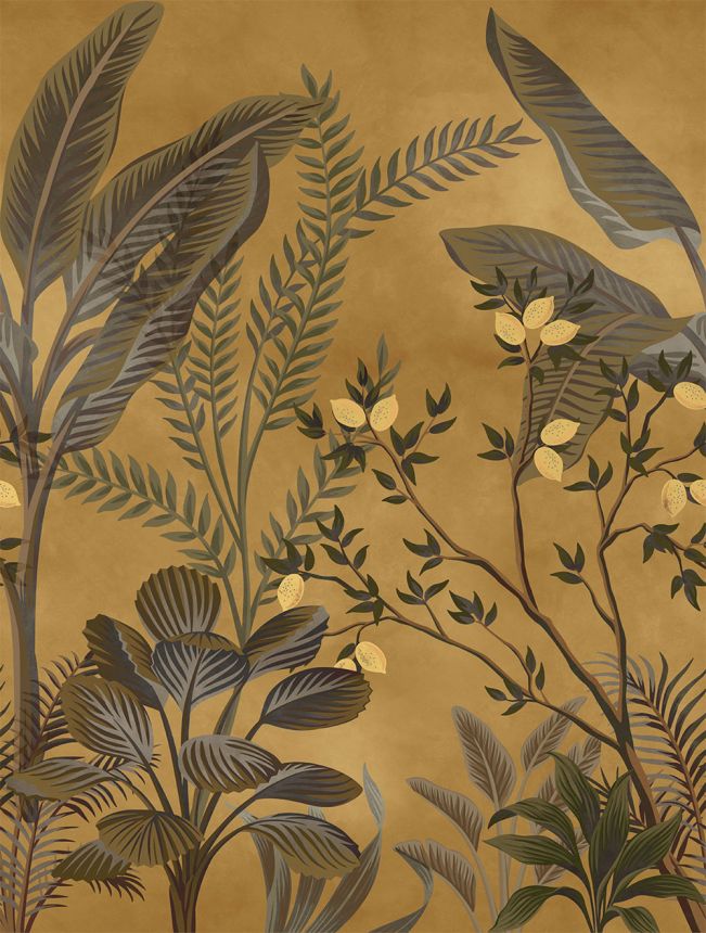 Non-woven wall mural, brown, leaves, FW4066-15, Feature Walls, Decoprint