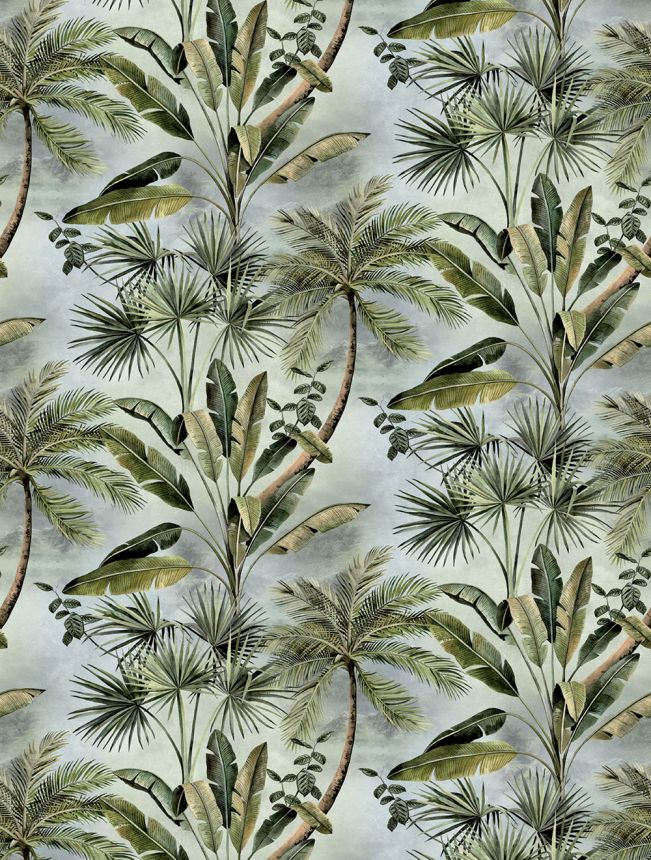 Non-woven wall mural, grey-green, palm trees, FW4030-1, Feature Walls, Decoprint