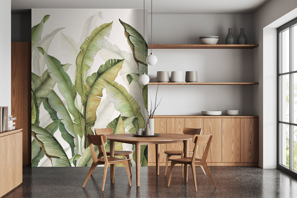 Non-woven wall mural, green, leaves, FW4032-1, Feature Walls, Decoprint