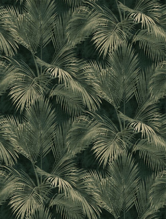 Non-woven wall mural, green, palm trees, leaves, FW4034-3, Feature Walls, Decoprint