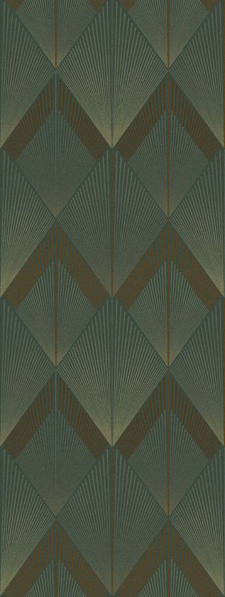 Geometric non-woven wall mural, green, FW4035-3, Feature Walls, Decoprint