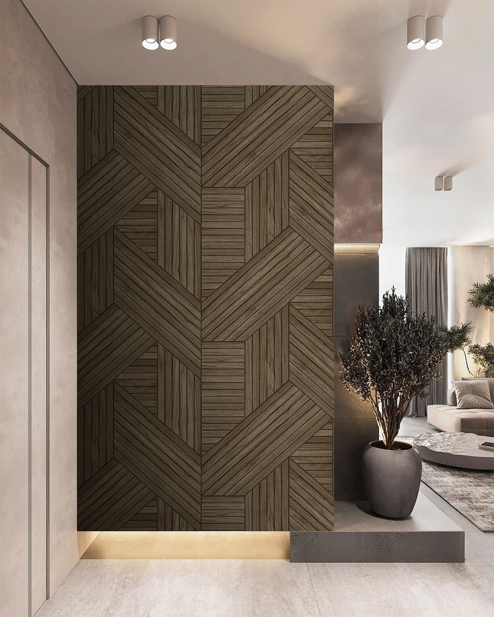 Non-woven wall mural, brown, imitation wood, slats, FW4036-3, Feature Walls, Decoprint