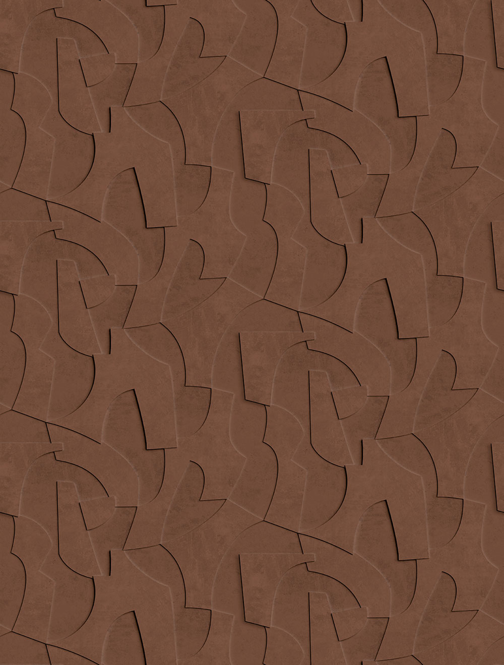 Geometric non-woven wall mural, 3D, brown, FW4042-4, Feature Walls, Decoprint