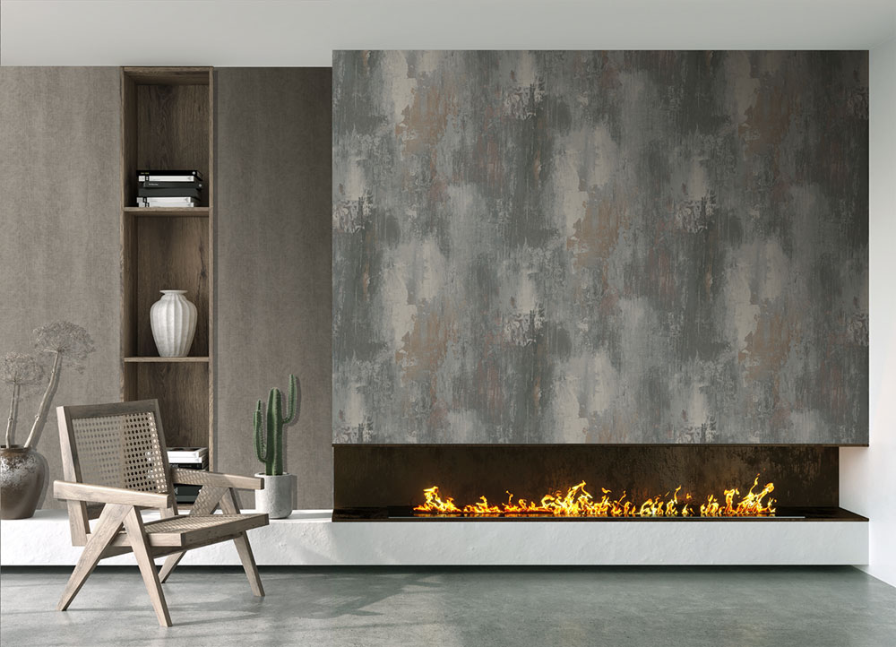 Non-woven wall mural, concrete, grey, FW4044-2, Feature Walls, Decoprint