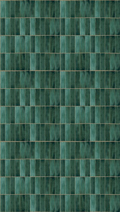 Non-woven wall mural, tiles, green, FW4045-1, Feature Walls, Decoprint