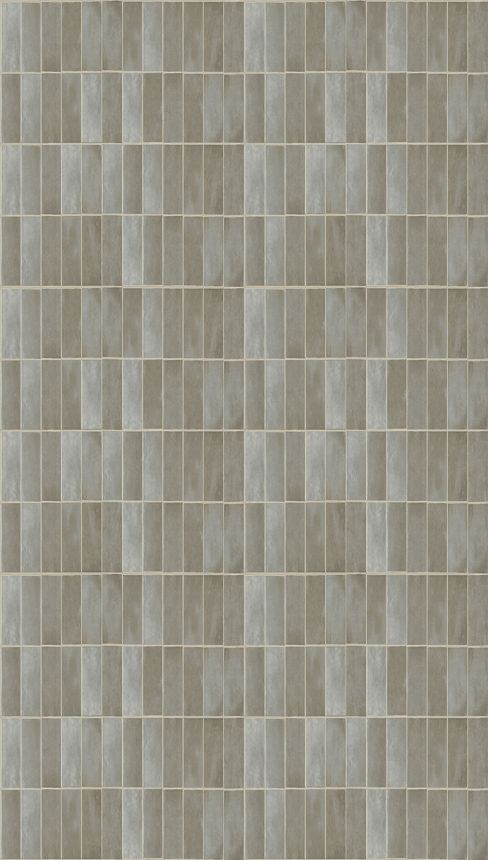 Non-woven wall mural, tiles, grey, FW4045-3, Feature Walls, Decoprint