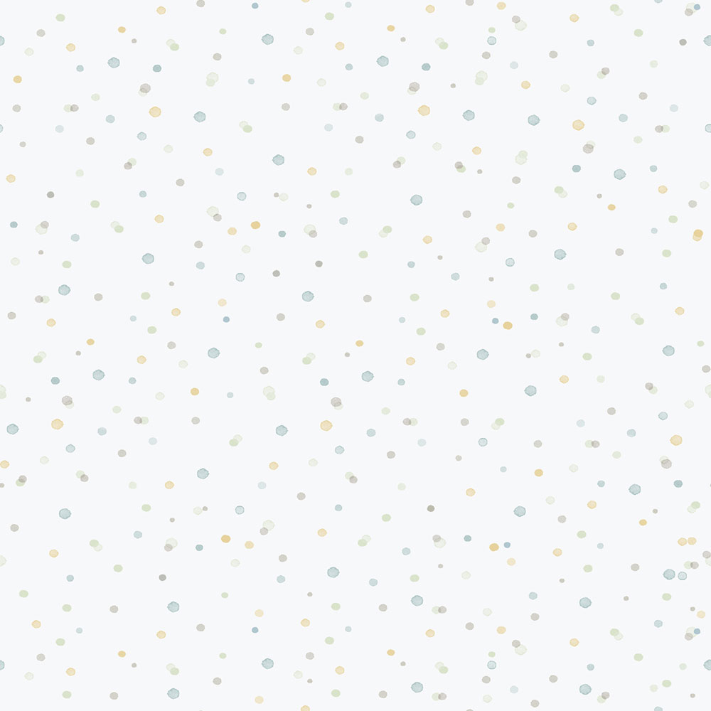 Children's non-woven wallpaper, blue, dots, specks, 289-2, Enzo,  ICH Wallcoverings