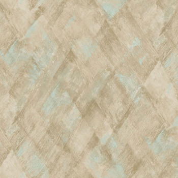 Graphic non-woven wallpaper, beige-turquoise, UI3033, Finest Selection, Vavex