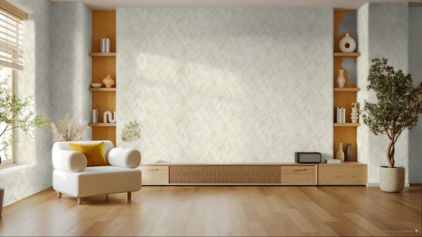Graphic non-woven wallpaper, cream, UI3011, Finest Selection, Vavex