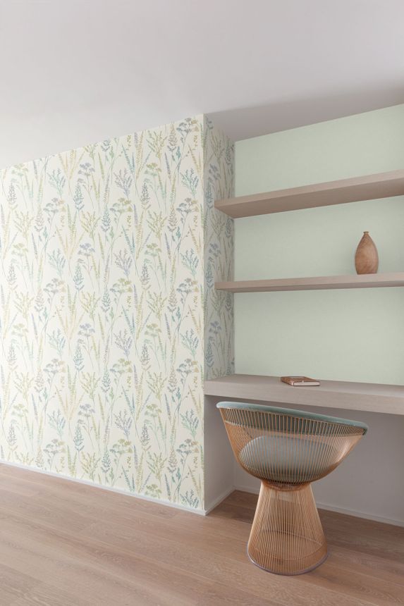 Non-woven wallpaper,meadow flowers and grasses, UI3202, Finest Selection, Vavex