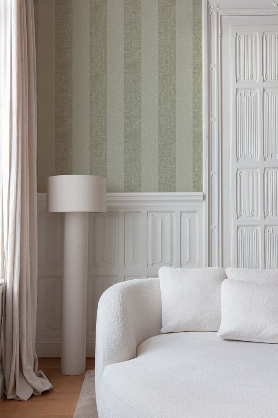 Non-woven wallpaper, green, stripes, IC4003, Finest Selection, Vavex