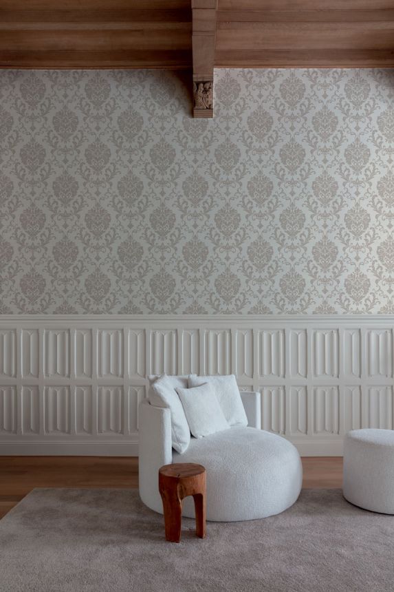 Non-woven wallpaper, grey, baroque, ornaments, IC2001, Finest Selection, Vavex