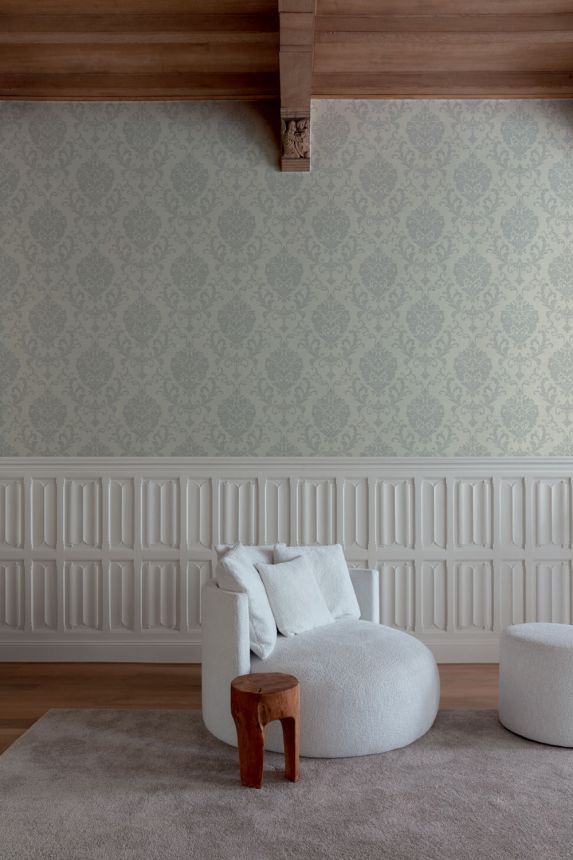 Non-woven wallpaper, grey, baroque, ornaments, IC2002, Finest Selection, Vavex