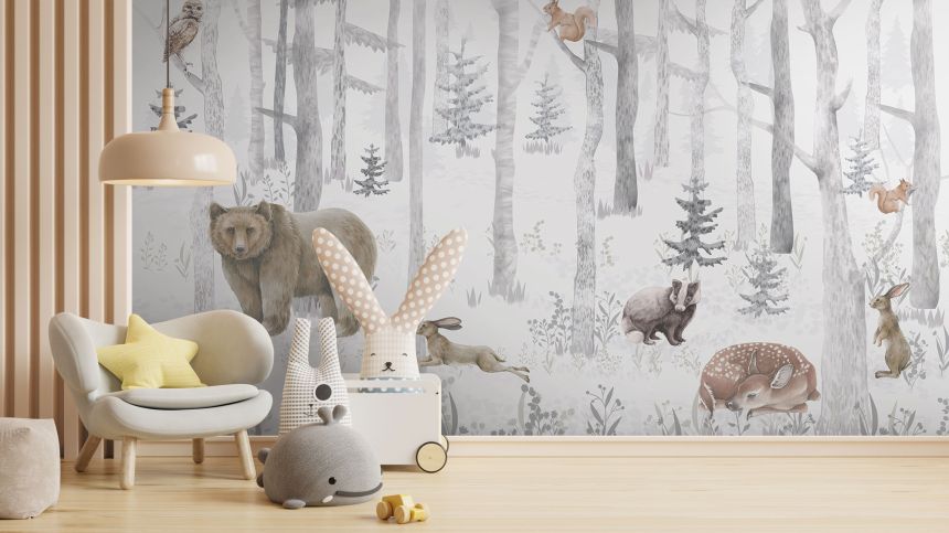 Customized non-woven wall mural, Animals in the forest, 10012, Vavex