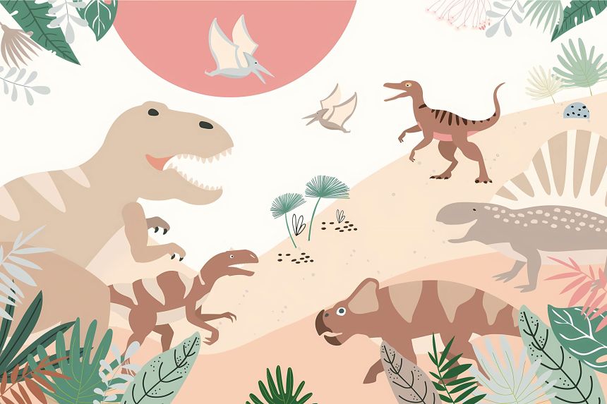 Customized non-woven wall mural, Dinosaurs, 10014, Vavex