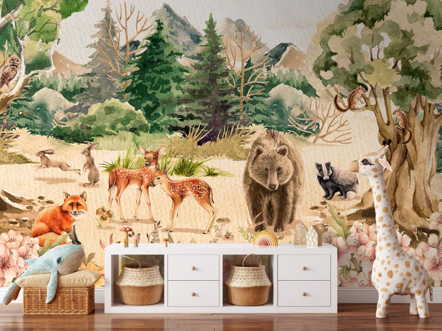 Customized non-woven wall mural, Animals in the forest, 10019, Vavex