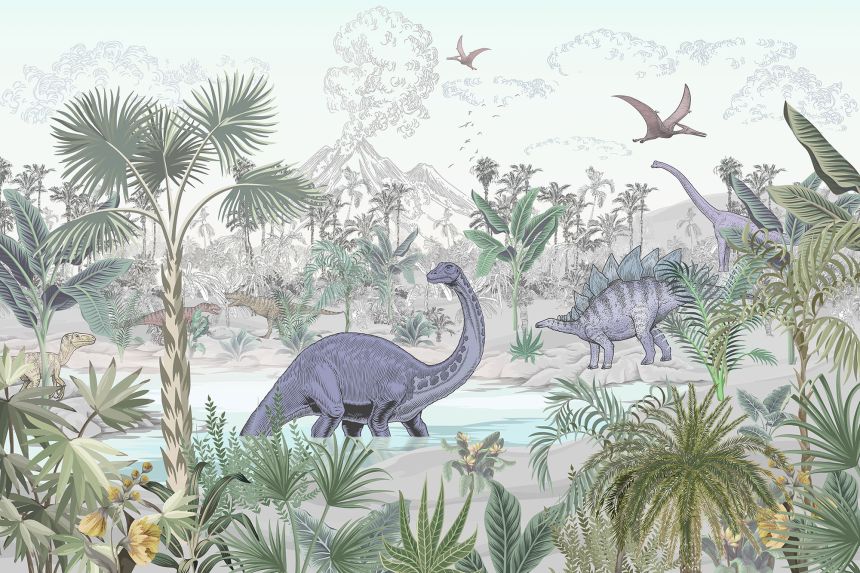 Customized non-woven wall mural, Dinosaurs, 10028, Vavex