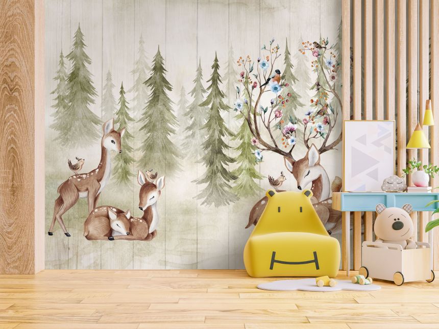 Customized non-woven wall mural, Forest animals, 10029, Vavex