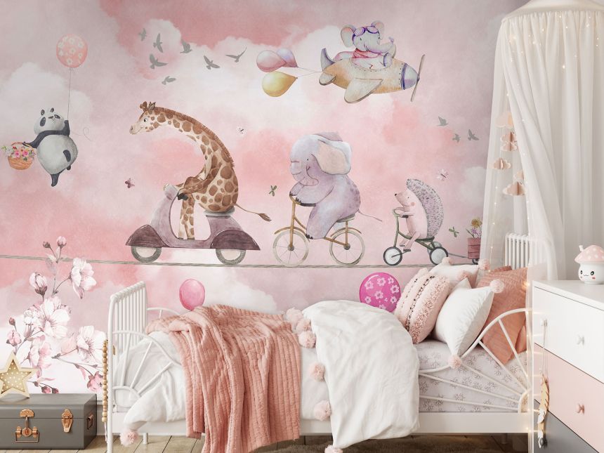 Customized non-woven wall mural, Traveling animals, 10035, Vavex