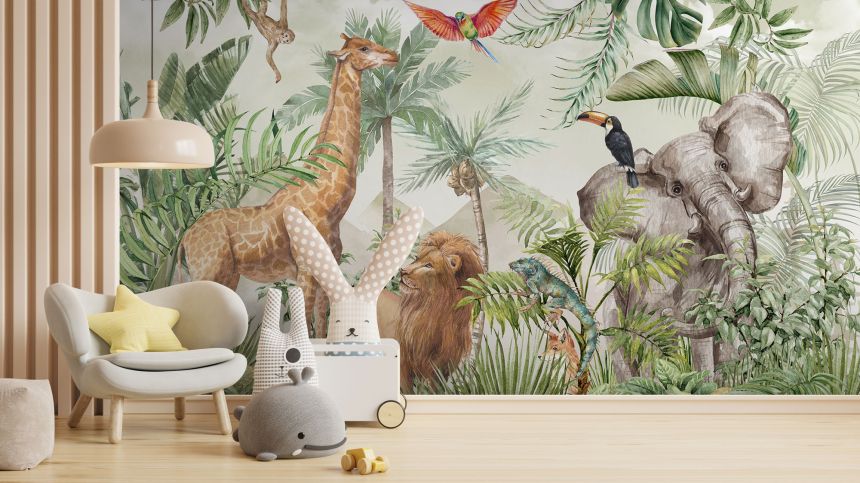 Customized non-woven wall mural, Animals from Africa, 10037, Vavex