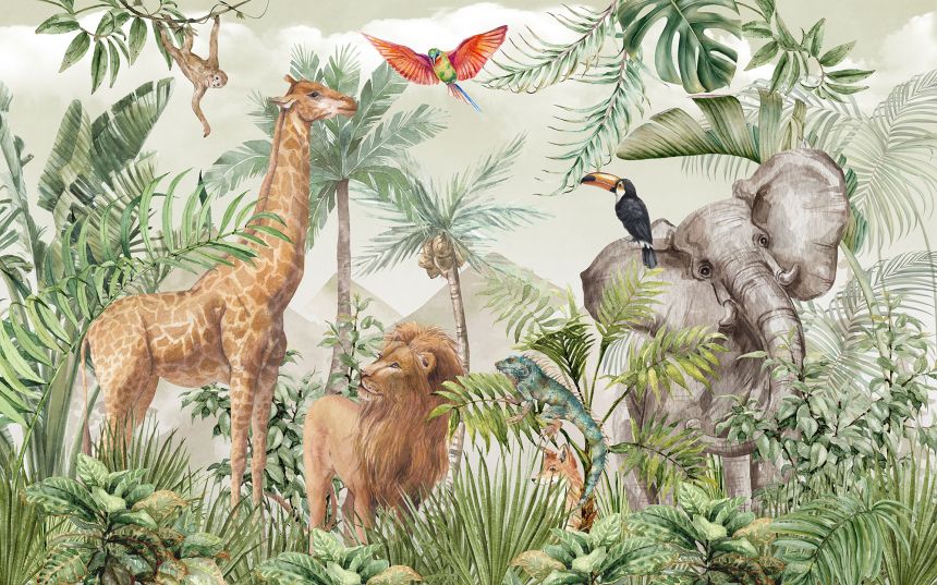 Customized non-woven wall mural, Animals from Africa, 10037, Vavex