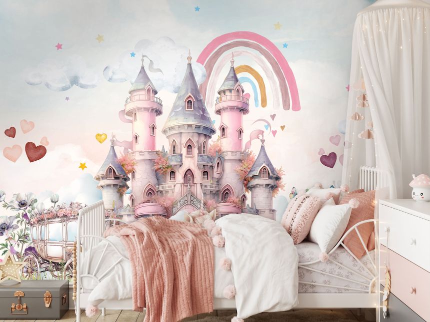 Customized non-woven wall mural, Princess and unicorn, 10042, Vavex